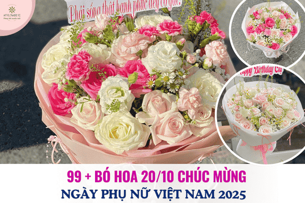 99 Bó Hoa Đẹp 20/10 Mừng Ngày Phụ Nữ Việt Nam 2025